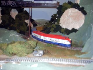 First train through Columbia Cut