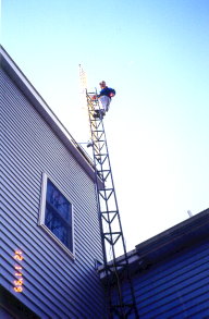 D. Klaassen works the tower